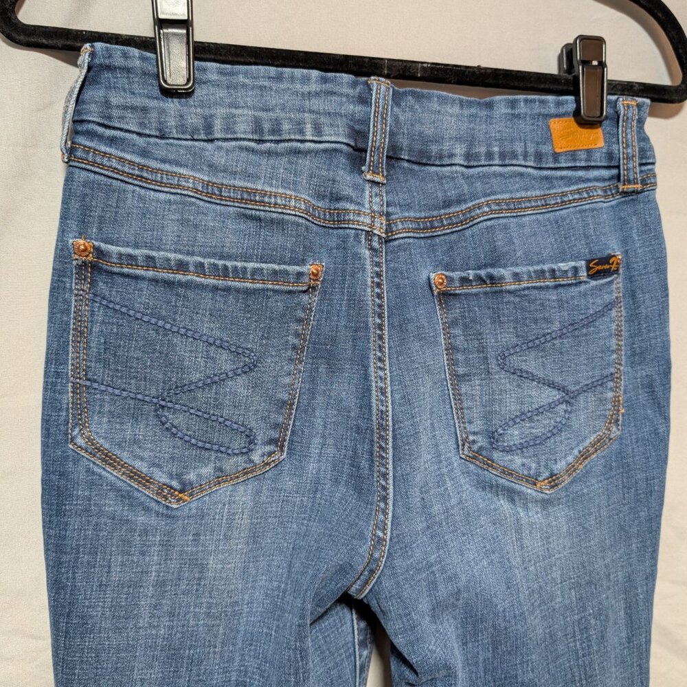 Seven7 Tummyless High Rise Skinny Jeans Stretch Smoothing Cotton Denim Women's 8 - Picture 5 of 10